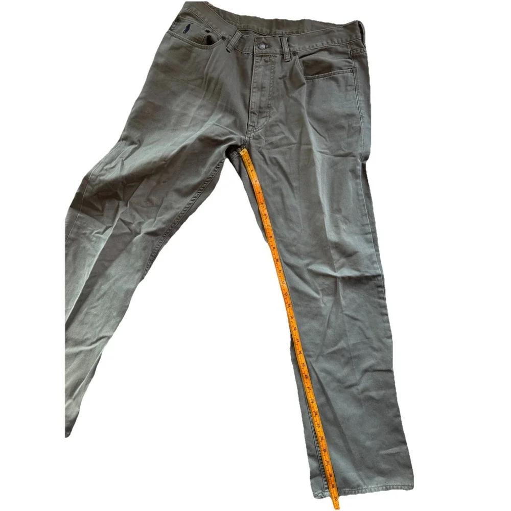 Polo Ralph Lauren 650 Straight Leg Pants Mens‎ 34x30 Green/Gray Casual